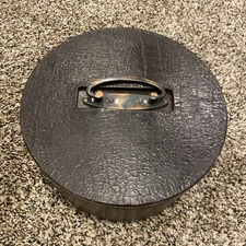 Vintage Poker Chip Set Wood Carousel Caddy Lazy Susan W Chips Card Holder Wooden