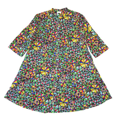 ZURI Kenya Just One Dress in Sugar Rush Cotton Button Down Shirtdress L