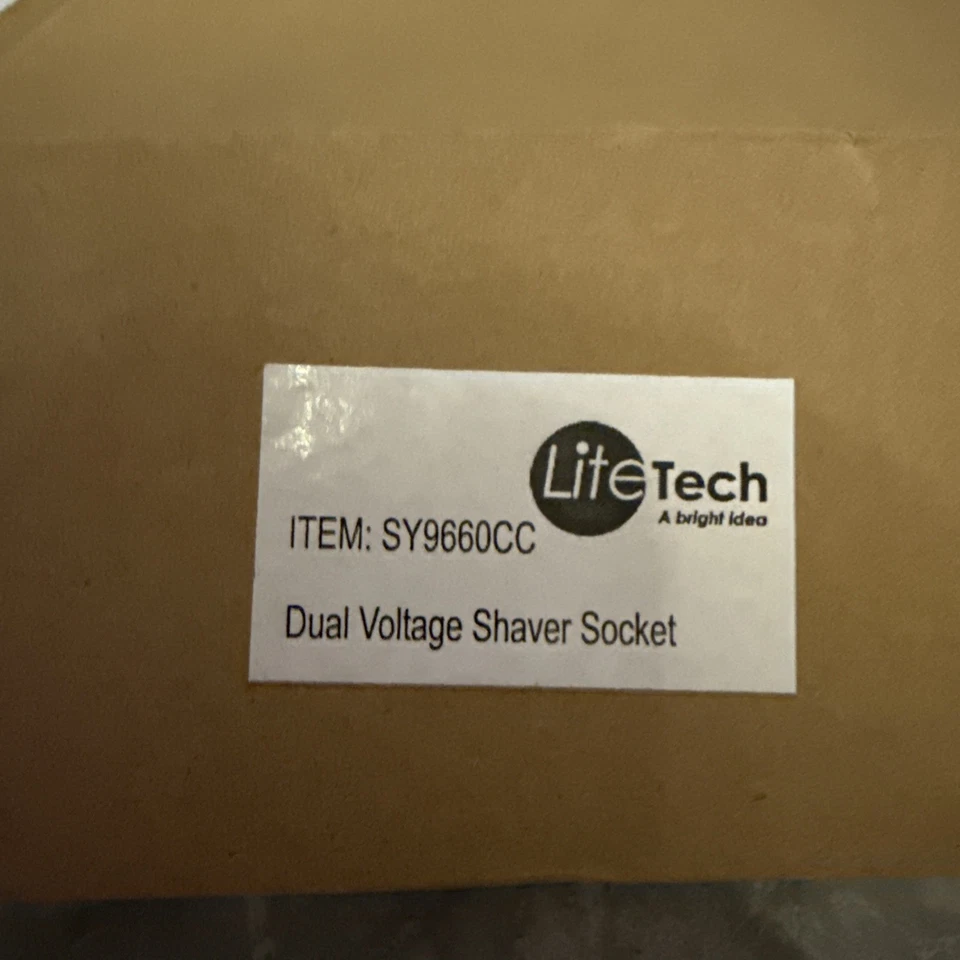  Enchufes de afeitadora cromados de doble voltaje Lite tech sy9660cc - Imagen 2 de 3