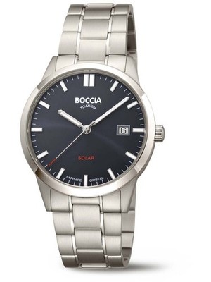 Boccia 3673-02 Mens Watch Titanium Solar 39mm 5ATM