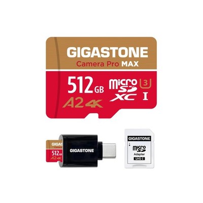 【5-Years Data Recovery】 GIGASTONE 512GB Micro SD Card with USB 3.2