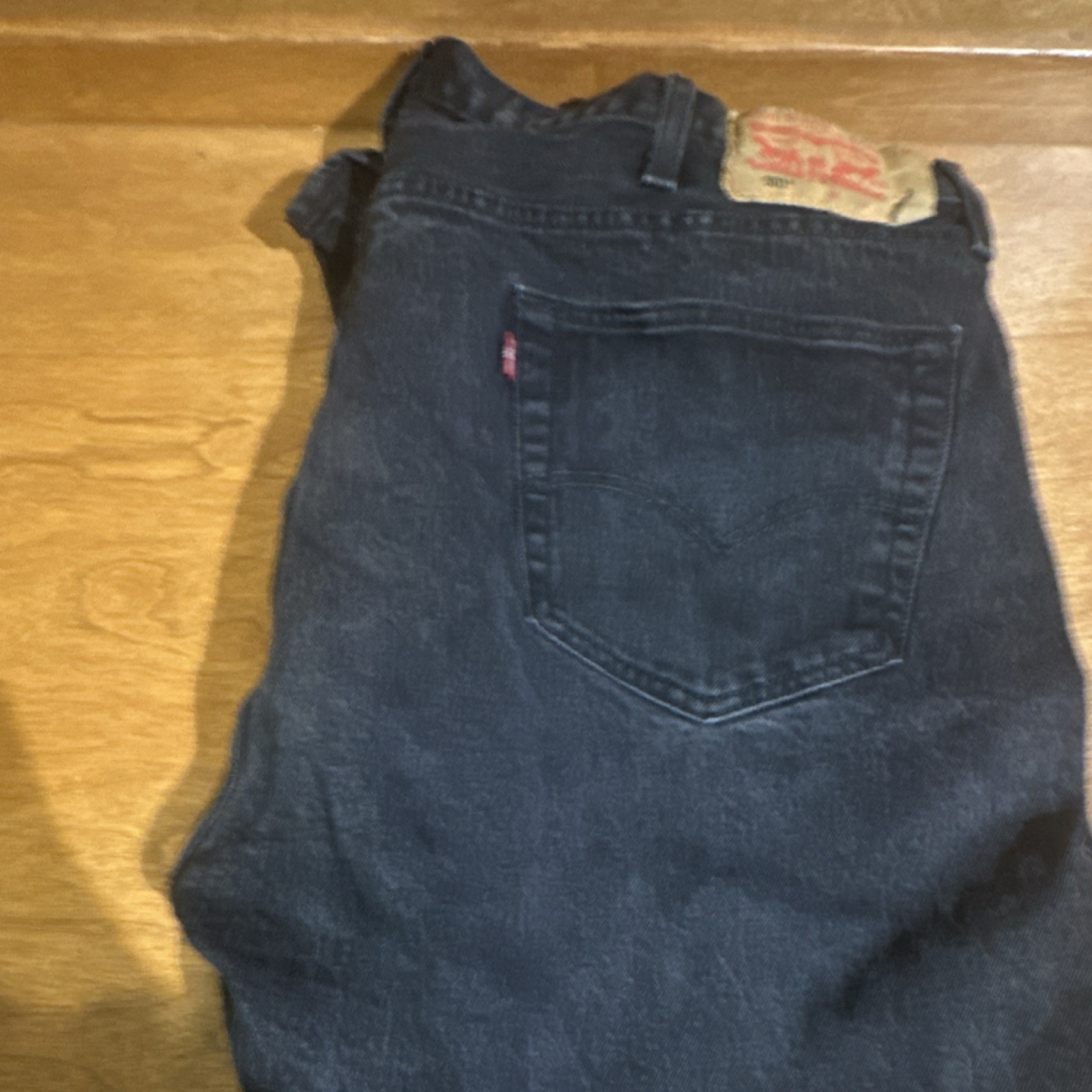 Levi's 501  Black Denim Jeans Men Distressed 5-Pocket Button Fly