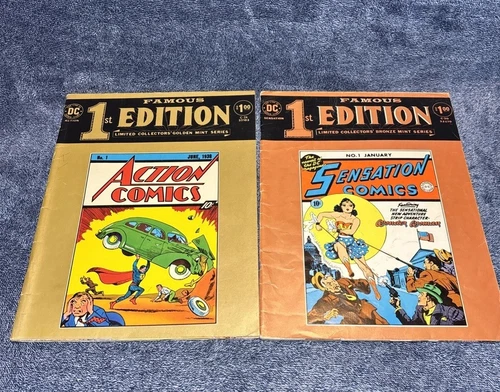 Vintage DC Comics Famous 1st Edition C-30 Sensation Comics C-26 Action Comics