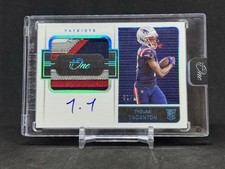 2022 Tyquan Thornton #43 Panini One RPA Blue /99 Rookie Auto Patriots SP Sealed