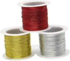 3 Rolls 196.8 Ft Tinsel String Craft Making Cord Non Stretch Jewelry Making Gift