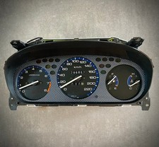 Real Blue Carbon Fiber Gauge Cluster Bezel Skin For Honda Civic 6th Gen 96-00