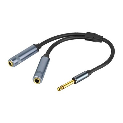 Professional 6.5mm Sound Y Splitter Cable For Mixers Amplifiers And PA Systems