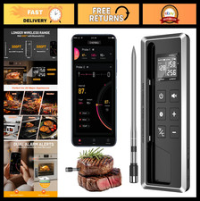 Wireless Meat Thermometer - Bluetooth 800ft Range, Ultra Thin Probe, Accurate BB