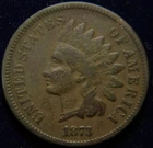 1873 INDIAN HEAD CENT PENNY, GRADE: VG+, VERY GOOD PLUS, SEMI-KEY DATE