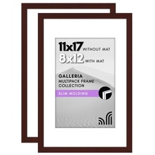 Americanflat 11x17 Picture Frame Set of 2, Polished Plexiglass, Use as 8x12