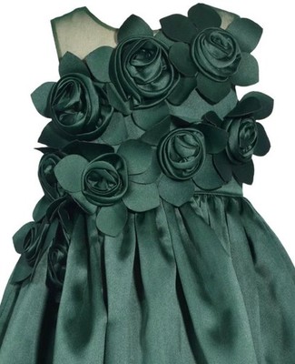 green emerald velvet dress Rosette Dress | Occasion Dress in Sizes XXS–6X