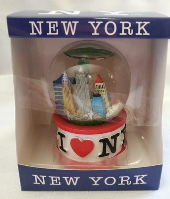 I Love NY Snow Globe - New York City Souvenir Travel Gift, New in Box