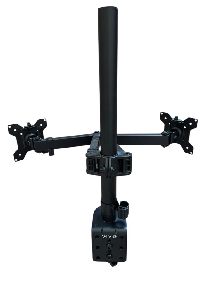 ViewSonic VA708A-R 17" LCD Dual/2 Monitors w/VIVO C-Clamp Dual Monitor Stand - Image 4 of 4