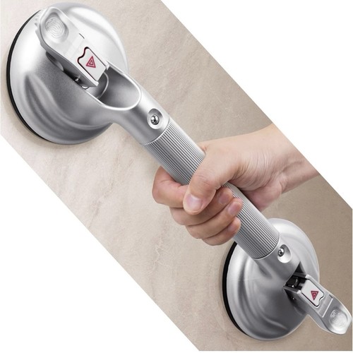 Safe and Stylish 17" Shower Grab Bar - Secure Suction Support for Seniors - Afbeelding 1 van 6