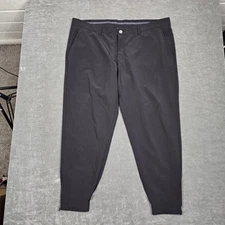 Primo Pants Mens 40 Black Tapered Ankle Zip Jogger Golf Stretch Lightweight
