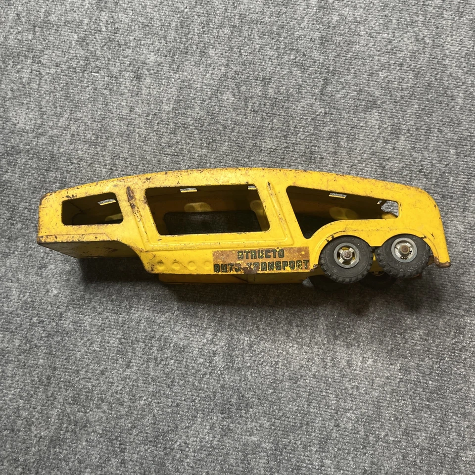 Strutco 16” Auto Haul Car Carrier Hauler Pressed Steel USA Trailer Only Yellow - Image 2 of 4