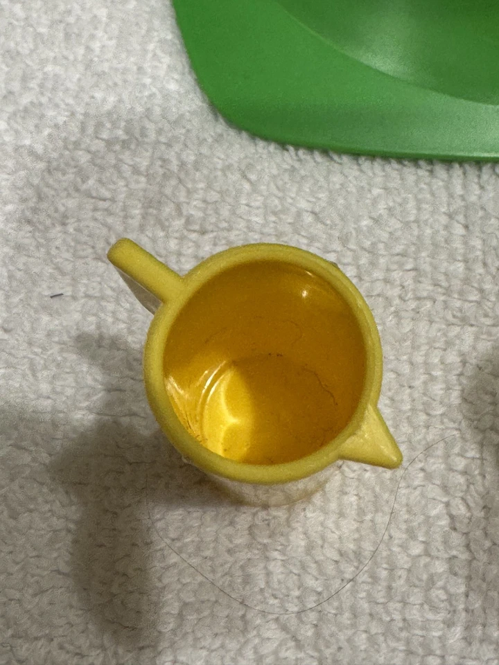 Barbie 1978 Dream House Mesa Verde Amarillo Jarrón Jarra Tazas Mesa Falta Tapa  Foto 2 de 4