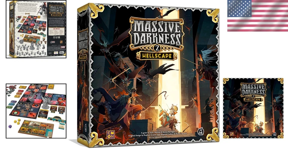 Epic Massive Darkness 2: Hellscape Board Game - Unique Heroes, 60-Min Playtime - Image 2 of 4