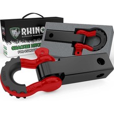 Rhino Usa - Shackle Hitch Receiver W D-ring Red Rg-hthitch2-red