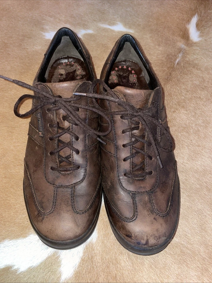 Повседневные туристические туфли Mephisto City черная кожа мужские размер США 12 EUC - Изображение 2 из 4