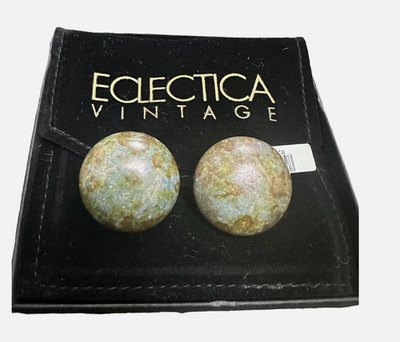 Damen Mädchen Schmuck Geschenk Eclectica Vintage Marmoriert Vergoldet Ohrringe