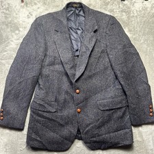 Vintage Harris Tweed Scottish Wool USA Made Blazer Jacket Size 38R