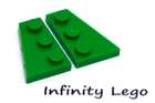 4 Pair LEGO Green Wedge Wing Plate 2 x 3 Left & Right (43722 43723)