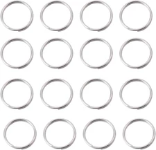 3/4 Inch Split Rings,Stainless Steel round Key Ring Dog ID Ring, Key Chain Rings
