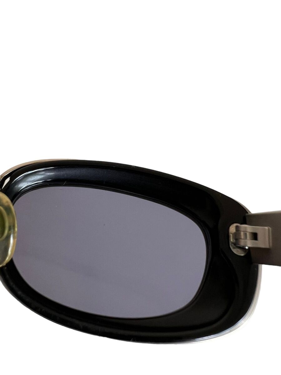 Chanel Oval Shape Sunglasses Acetate Black