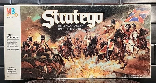 Stratego Board Game Battlefield Strategy 4916 1986 Milton Bradley Complete