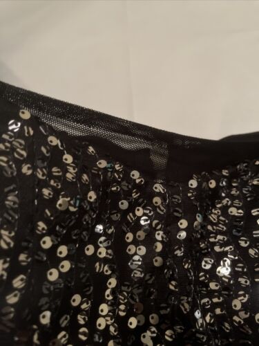 Jax Size 12 Black Sequin Satin Sheath Bandage Dress Sleeveless Cocktail Formal - Picture 2 of 6