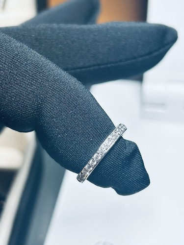 Platinum Diamond Half Eternity Ring Approx 0.20ct Uk Size M -Baird&Co- - Picture 2 of 4