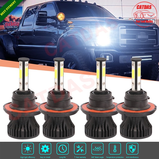 4x 9008 H13 LED Headlight Bulbs For 20172019 Ford F250 F350 High Low