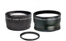 Wide & Telephoto Lens For Samsung NX11 NX100 NX200 NX210 NX300 NX1000 w/ 20-50mm
