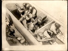 LG106 1923 Original Photo EGYPTIAN TOMB CONSTRUCTION ANCIENT BURIAL PRACTICES