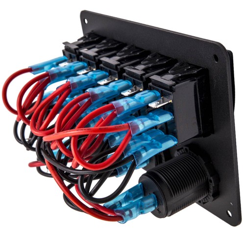 Nuevo Panel de Control Interruptor de Palanca LED Verde 5 Velocidades Cargador USB para Coche Barco Marino - Imagen 3 de 12