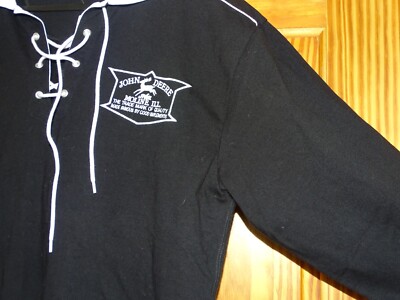 Chemise Rugby John Deere Noir Taille M - Manches Longues - Neuve Avec étiquettes