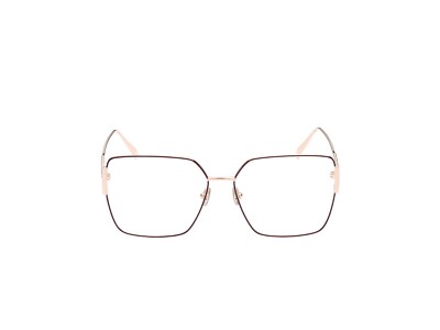 Tod's TO5272 069 Burgundy Gold Metal Butterfly Style Eyeglasses Frame 56-14-140