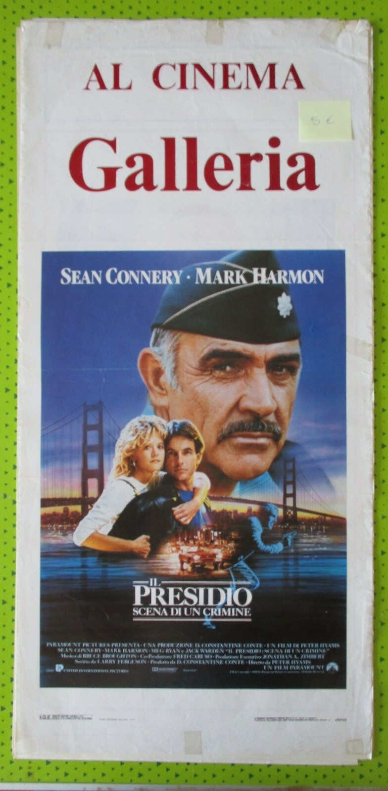 Locandina originale film Il presidio, scena di un crimine (1988) - Regia di Peter Hyams