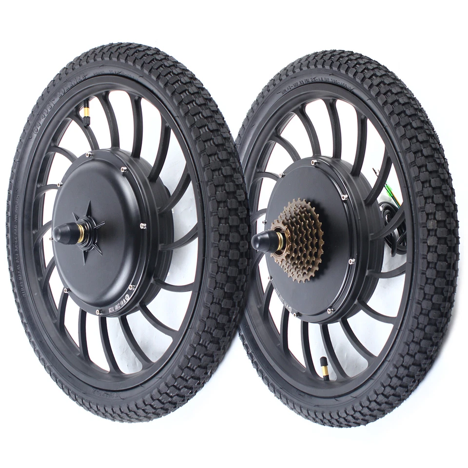 1KW 20" Electric Bicycle Hub Motor Front/Rear Wheel E-bike Conversion Kit w/Tire - Image 3 of 4