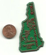  NEW HAMPSHIRE  OUTLINE MAP MAGNET CONCORD THE GRANITE STATE 