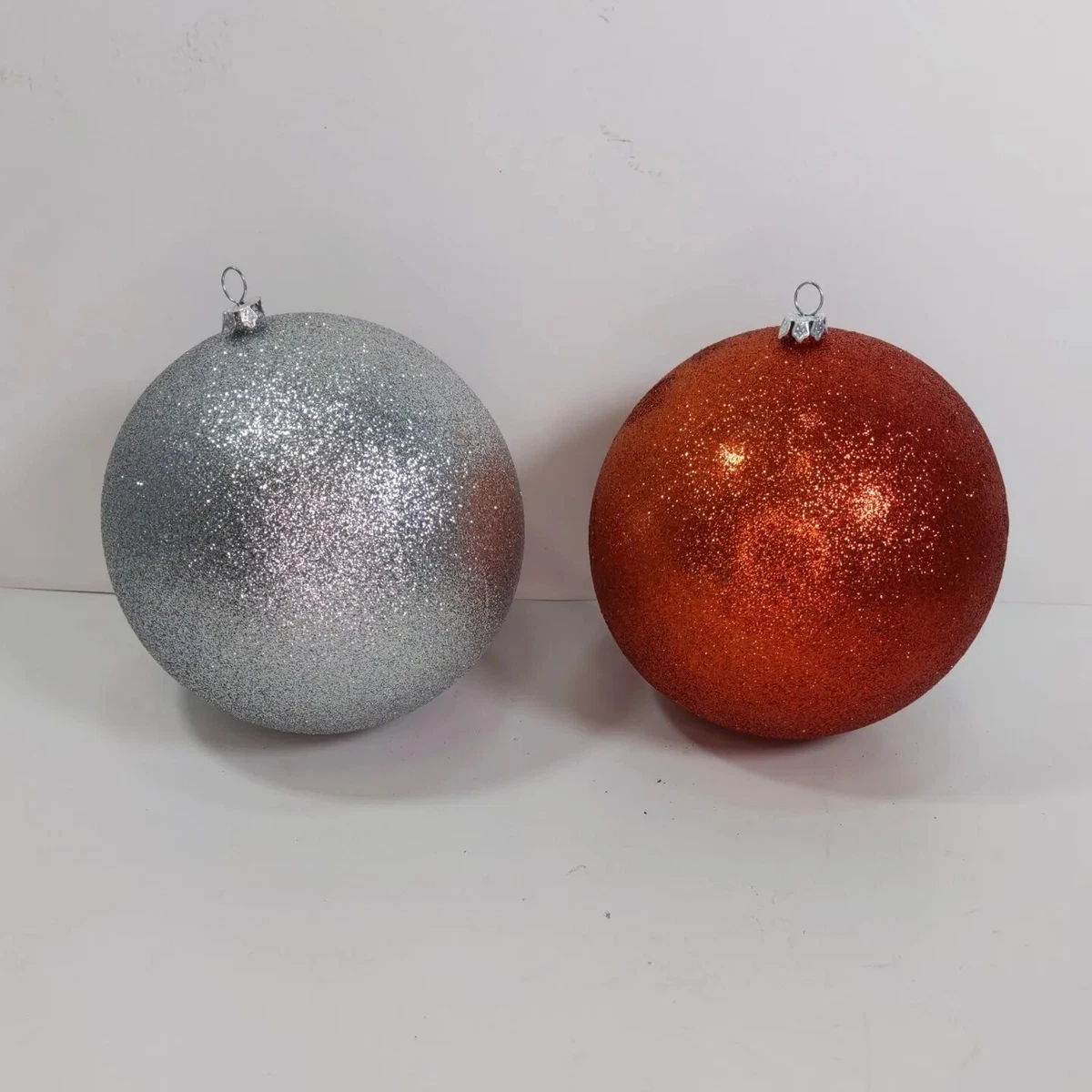 Red and 2024 silver ball ornaments