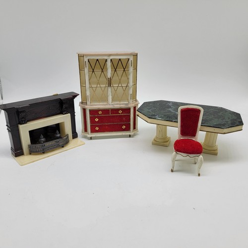 Petite Princess Fantasy Furniture Kitchen Fireplace Table Red Velvet