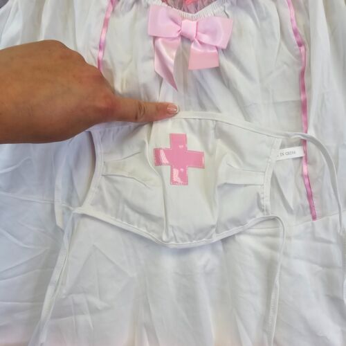 Dolls Kill Trickz N Treatz Heart healer Nurse costume womens 1X Pink Dress Comp - Picture 8 of 17