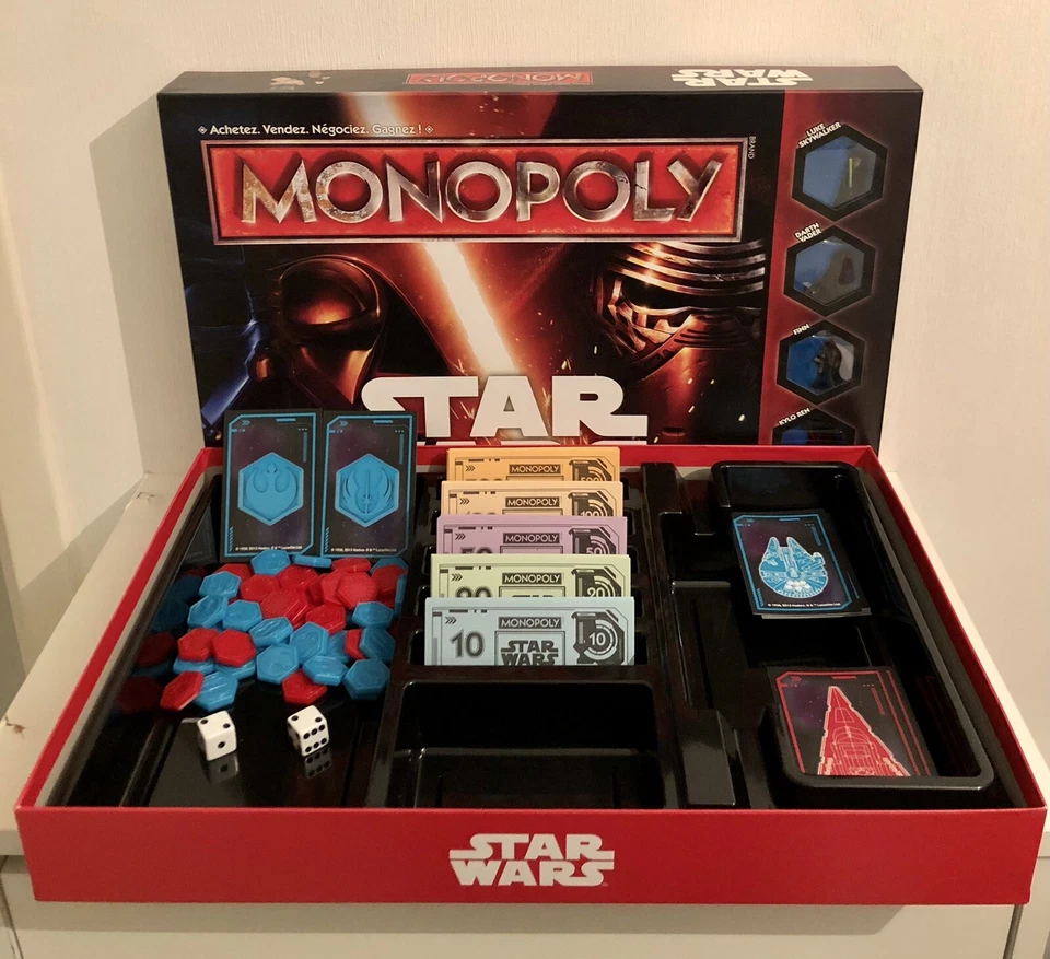 Monopoly Star Wars Disney Hasbro Gaming Parker Jeu D’occasion Mais Comme Neuf - Photo 3/4