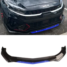 For Kia Forte Front Bumper Lip Spoiler Splitter Diffuser Glossy Black Blue