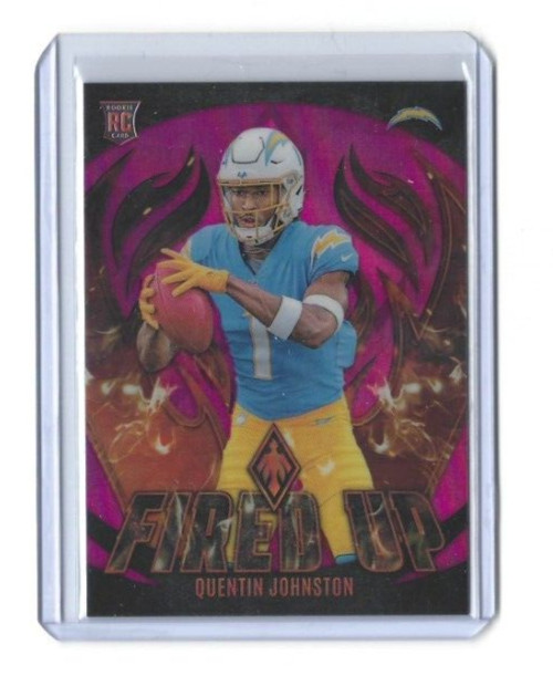 2023 Panini Phoenix QUENTIN JOHNSTON Fired Up Rookie RC PINK Parallel 002/175