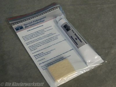 Klavier Tasten Politur beläge Naturmaterial Restauration Polieren reinigen - Bild 1 von 4