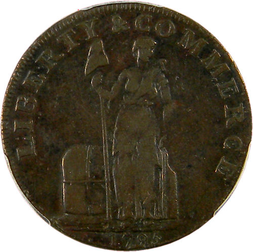 Centavo 1795 Talbot, Allum & Lee borde con letras PCGS genuino trabajado en muy buen estado detalles - Imagen 1 de 9