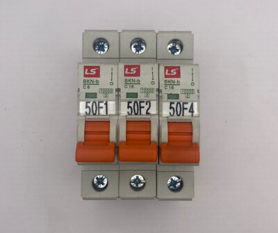 LS BKN-B C 16 CIRCUIT BREAKER, 1-POLE, 230/400 VAC LOT OF 3